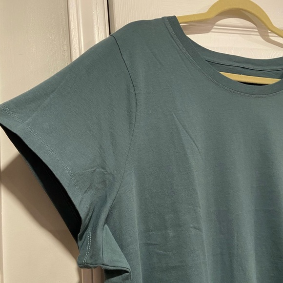 NWOT J. Crew Size 3X Essentials Teal Cotton Tee Shirt Short Sleeve Soft Comfy - Picture 4 of 10
